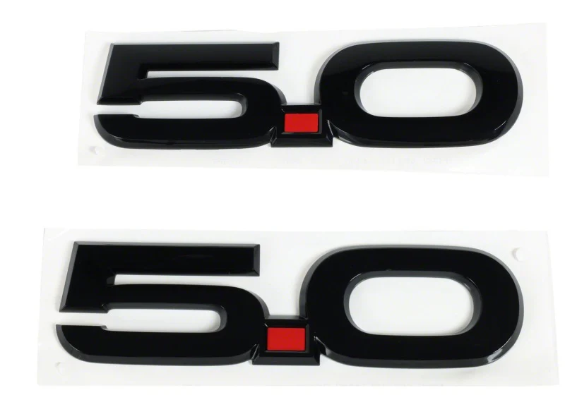 Ford Racing 15-17 Ford Mustang 5.0L Fender Emblem Black - Image 3
