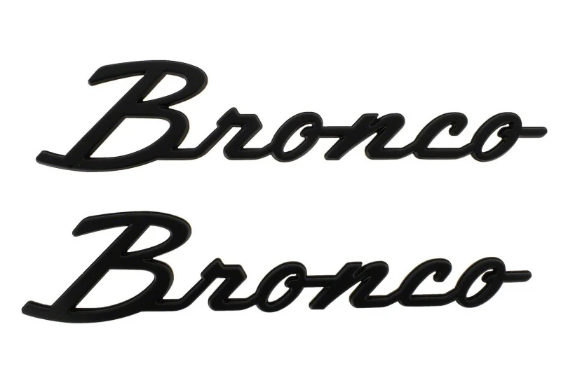 Ford Racing 2021+ Bronco Classic Script Fender Badges - Matte Black (Pair) - Image 2