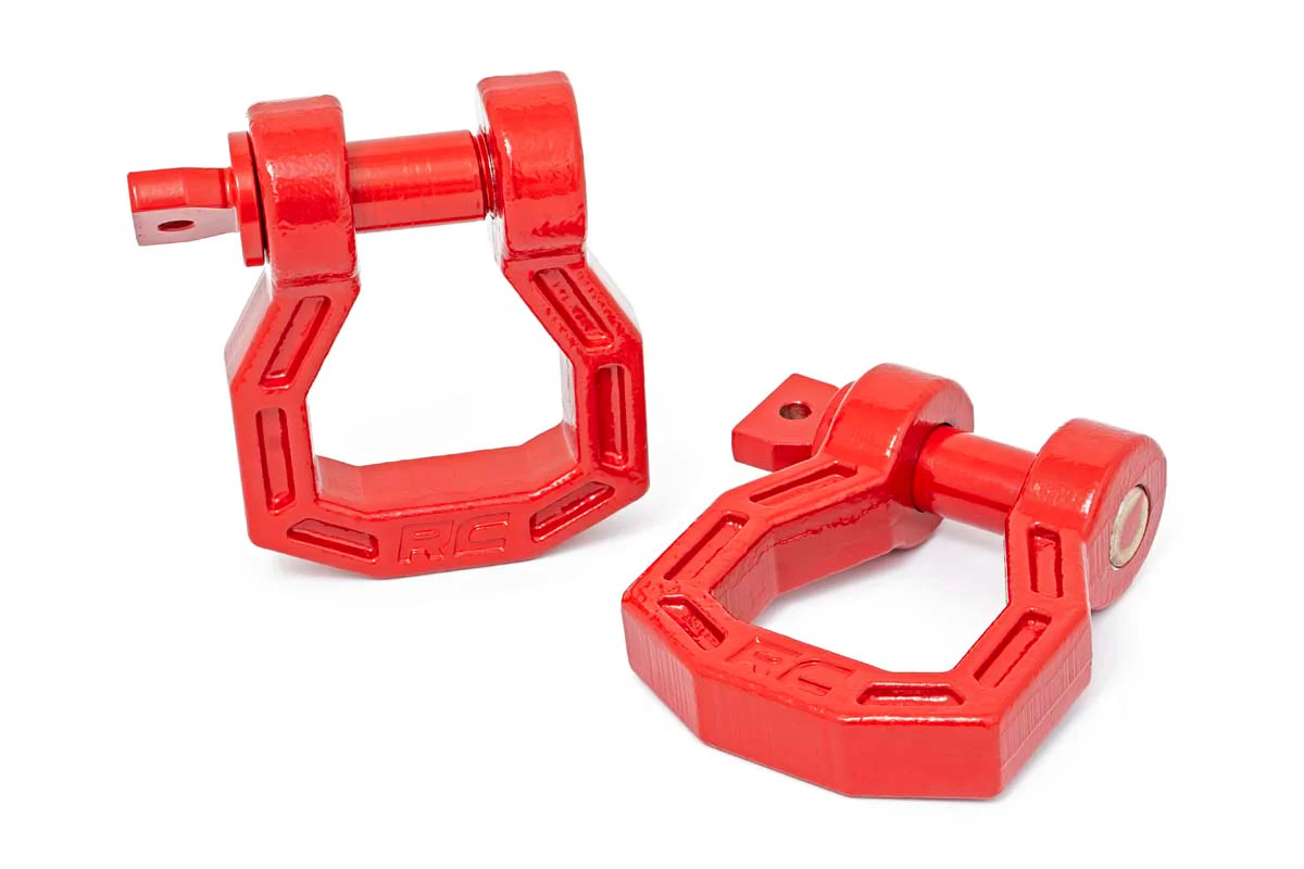 Forged D-Ring Set Red Pair Rough Country - RS119 - Image 4
