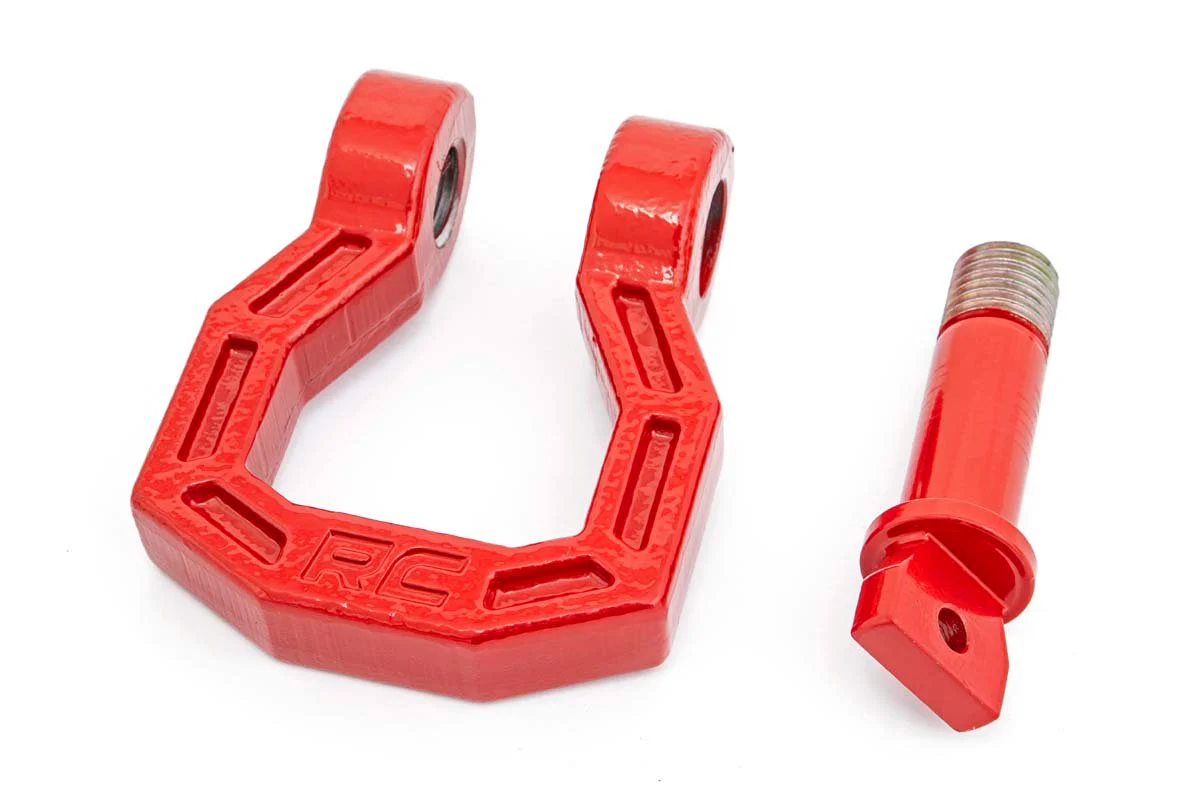Forged D-Ring Set Red Pair Rough Country - RS119 - Image 5