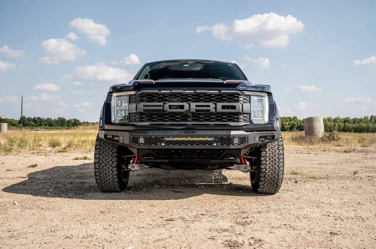 Freedom Front Bumper Base For 2021-2025 Ford Raptor Non-winch Texture Black Powdercoat Bodyguard Bumpers - NAF21IYTNN - Bodyguard Bumpers - Image 2