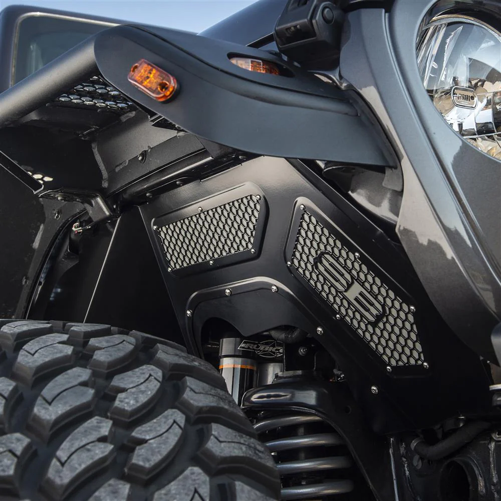 Front Aluminum Inner Fender Liner Pair - Black (18+ JL/JLU) - Image 3