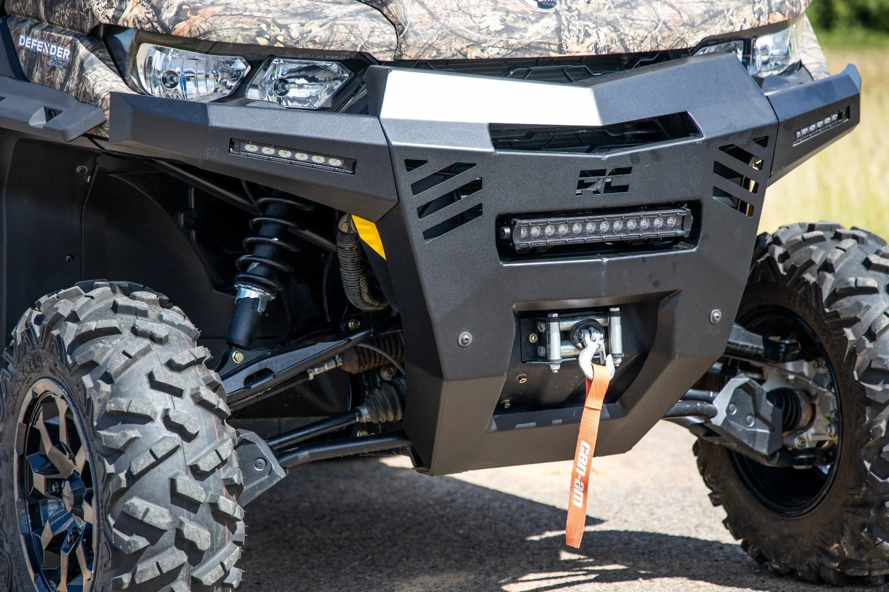 Front Bumper with 12 Inch and 6 Inch Pair Combo 16-22 Can-Am Defender Rough Country - 97069 - Image 3