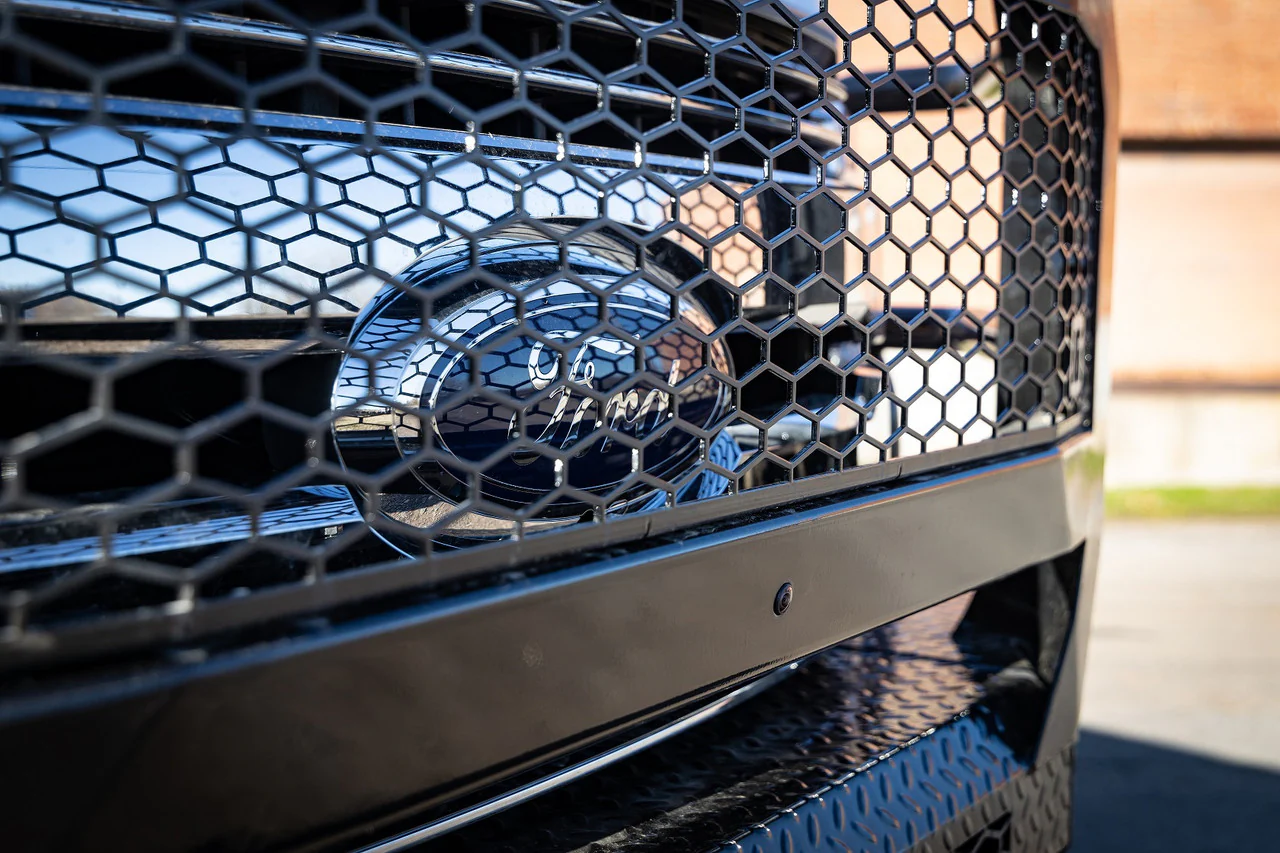 FT Front Bumper Extreme For 2023-2026 Ford F550 Superduty Sensor Cutouts Fog Cutouts Receiver With Mesh Grill With Camera Harness Gloss Black Powdercoat Fits 450/550 Trim Bodyguard Bumpers - JEF23DYGMH - Bodyguard Bumpers - Image 2