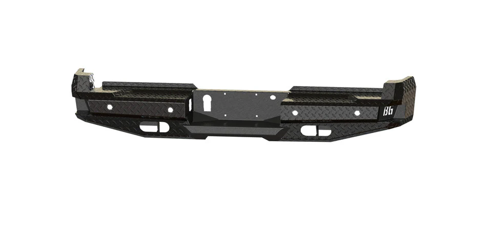 FT Rear Bumper For 2023-2026 Ford F250/350 Superduty Sensor Cutouts Gloss Black Powdercoat Bodyguard Bumpers - KFF23BYG - Bodyguard Bumpers