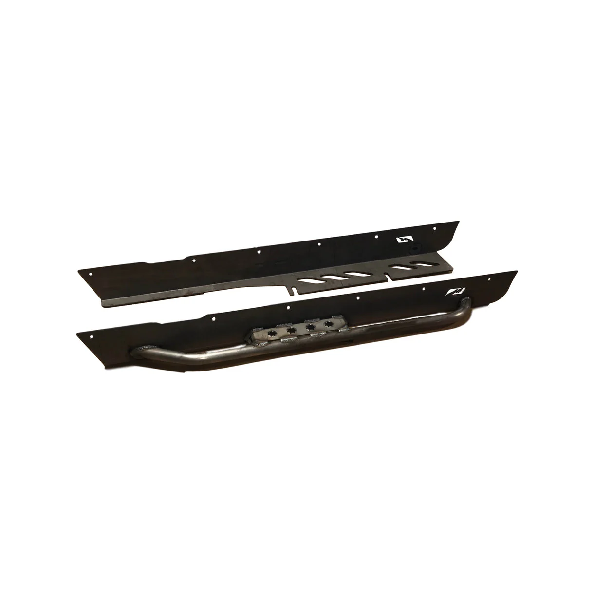 Full Length Rock Guards w/ step for 04-06 Jeep LJ - Notched for Motobilt TJ/LJ Front Fenders Motobilt - MB1064-S-FND