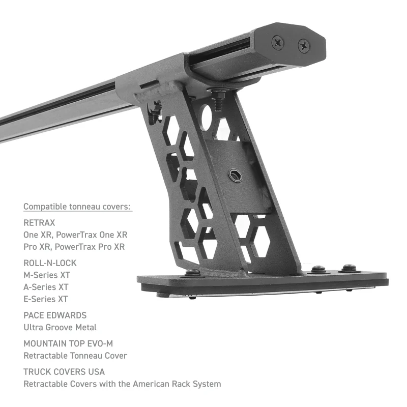 Go Rhino 15-22 Ford F-150 / 07-21 Toy. Tundra XRS Cross Bars Kit - Tex Blk (Attch Tonneau Cvr T-Trk) - Image 14