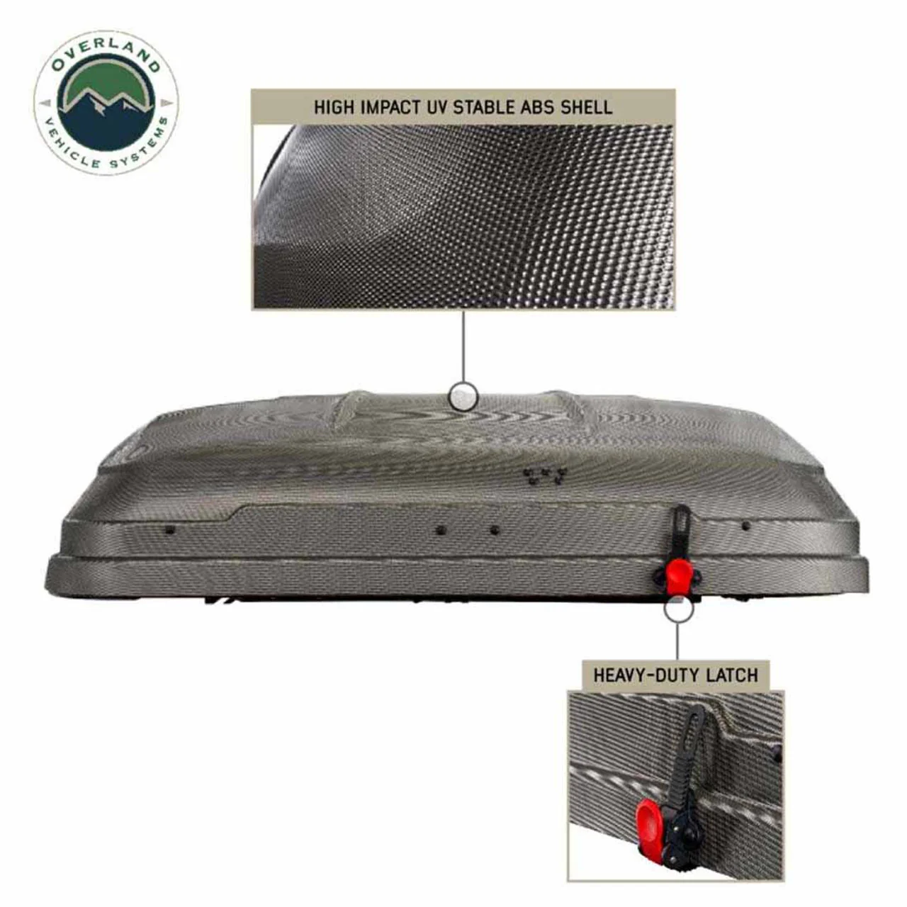 HD Bundu 4 - Hard Shell Roof Top Tent, 4 Person, Grey Body and Black Rainfly Overland Vehicle Systems - 18389904 - Image 7