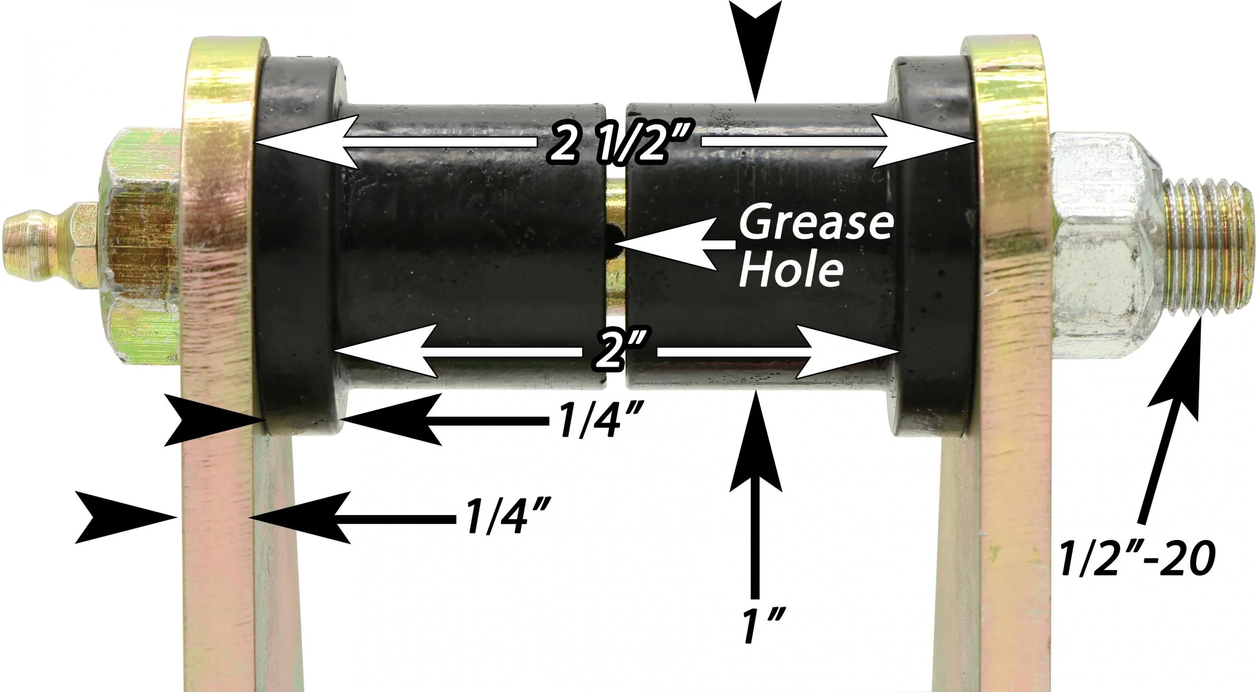 HD Leaf Spring Shackles 76-86 Jeep CJ Front Includes Urethane Bushings HD Greasable Bolts Pair RockJock 4x4 - CE-9035A - Image 3