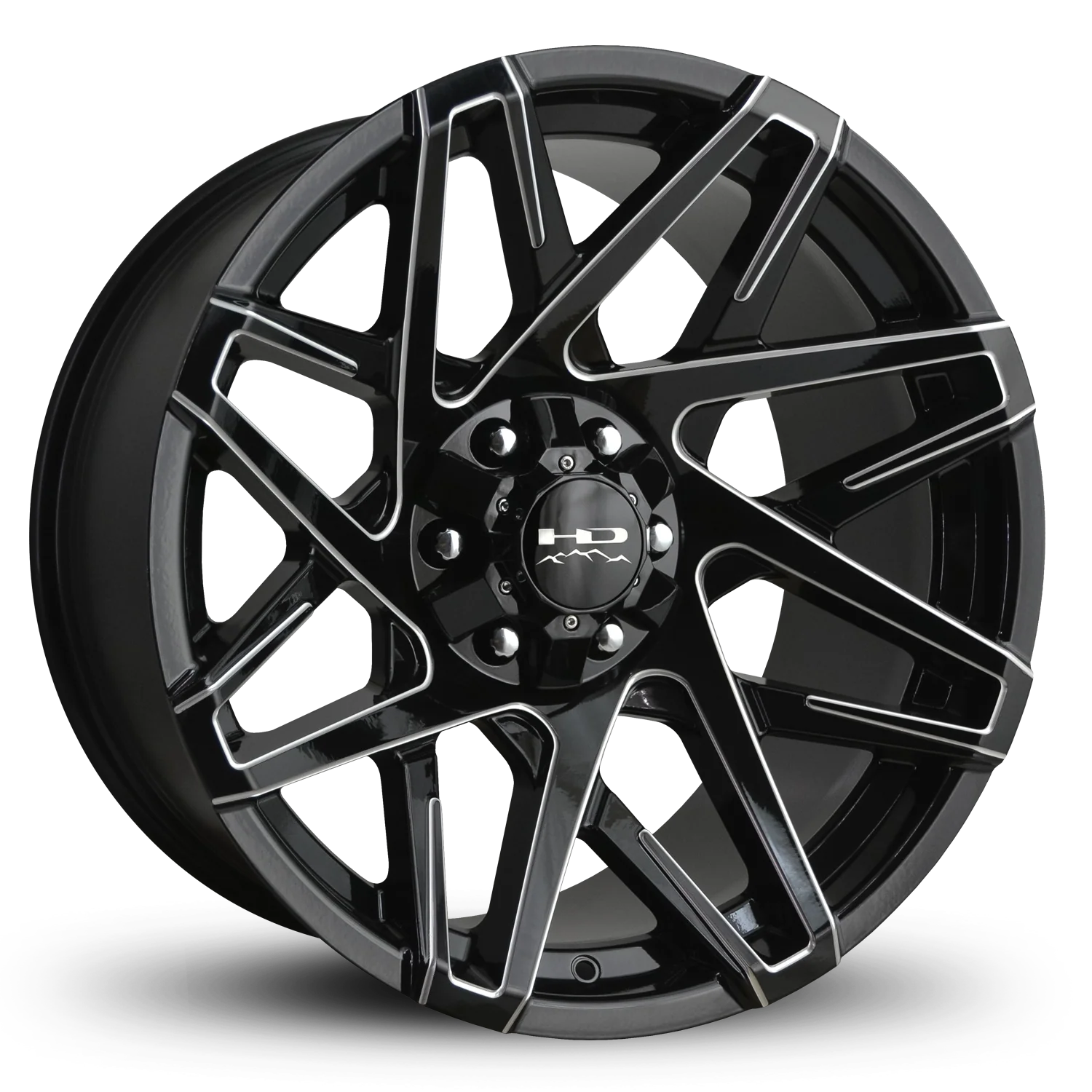 HD Offroad Canyon 20x9 +0 6x135/6x139.7mm 106.2mm Gloss Black/Milled Edge