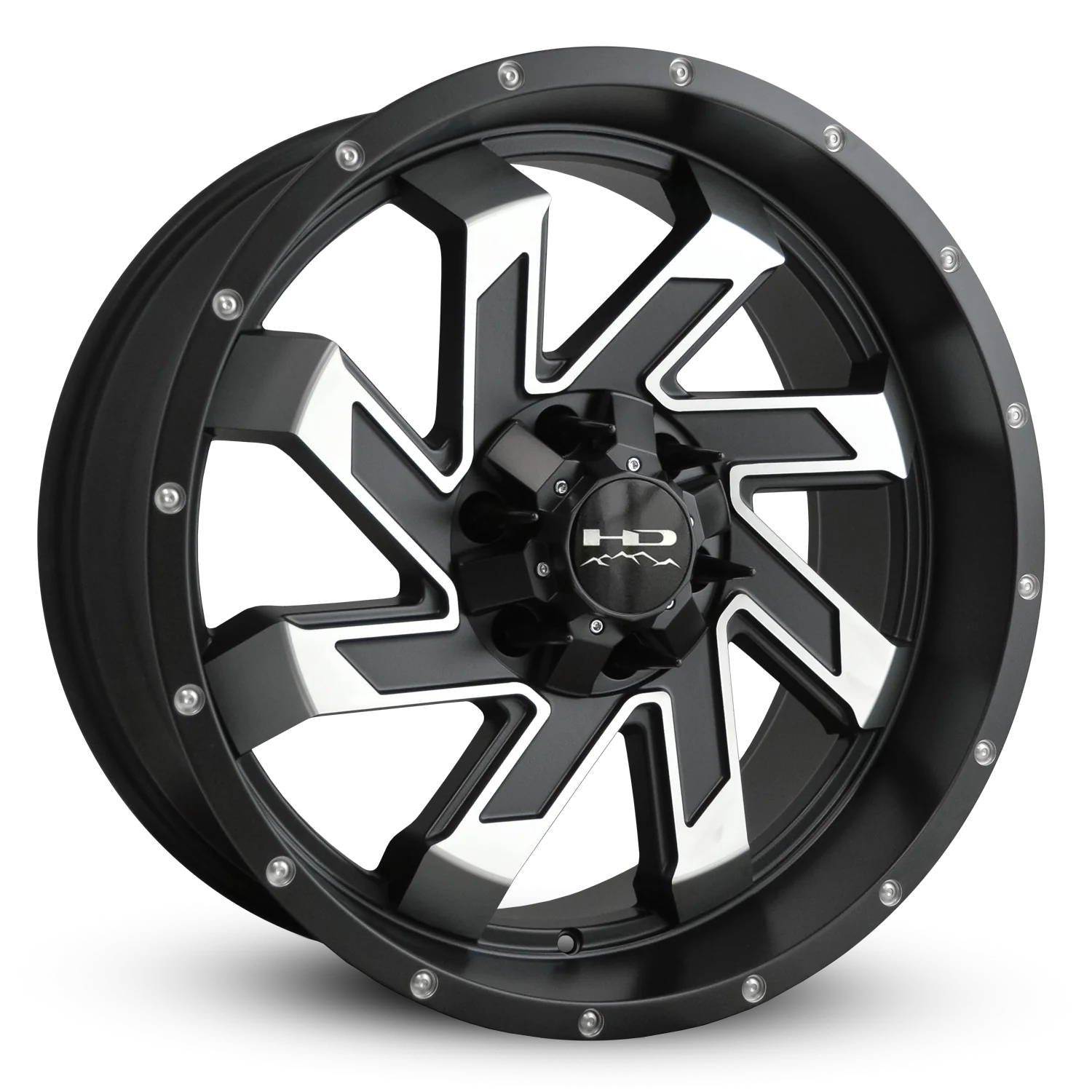 HD Offroad Saw 20x9 +0 6x135/6x139.7mm 106.2mm Satin Black/Machined Face