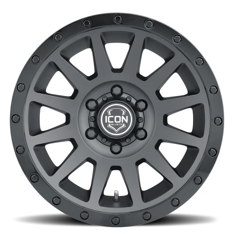 ICON Compression 18x9 6x5.5 25mm Offset 6in BS 95.1mm Bore Double Black Wheel - Image 2