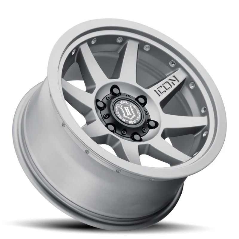 ICON Rebound Pro 17x8.5 6x135 6mm Offset 5in BS 87.1mm Bore Titanium Wheel - Image 11