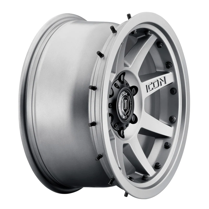 ICON Rebound Pro 17x8.5 6x135 6mm Offset 5in BS 87.1mm Bore Titanium Wheel - Image 16