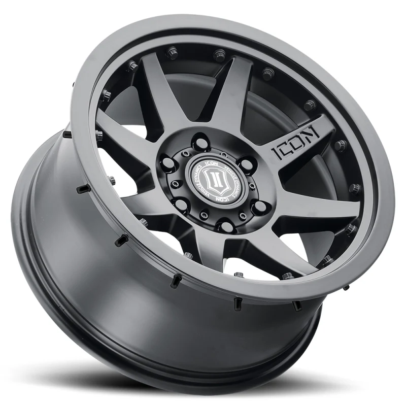 ICON Rebound Pro 17x8.5 6x5.5 25mm Offset 5.75in BS 95.1mm Bore Satin Black Wheel - Image 5