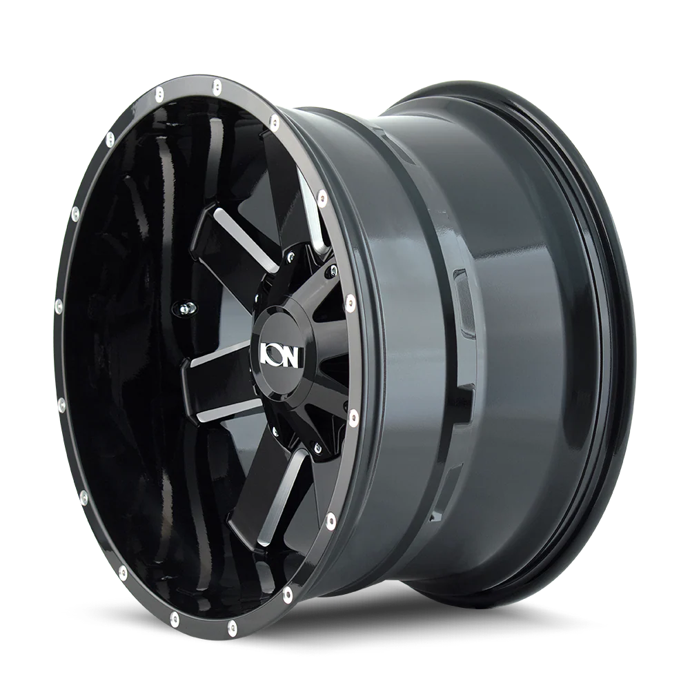 ION 141 GLOSS BLACK MILLED 20X9 6-135/6-139.7 -3MM 106MM - 141-2937M-3 - Ion Alloy - Image 2