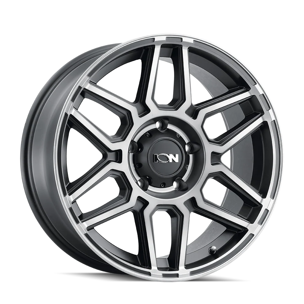 ION 146 MATTE BLACK MACHINED WITH DARK 17X9 8-170 0MM 125.2MM - 146-7970TM - Ion Alloy