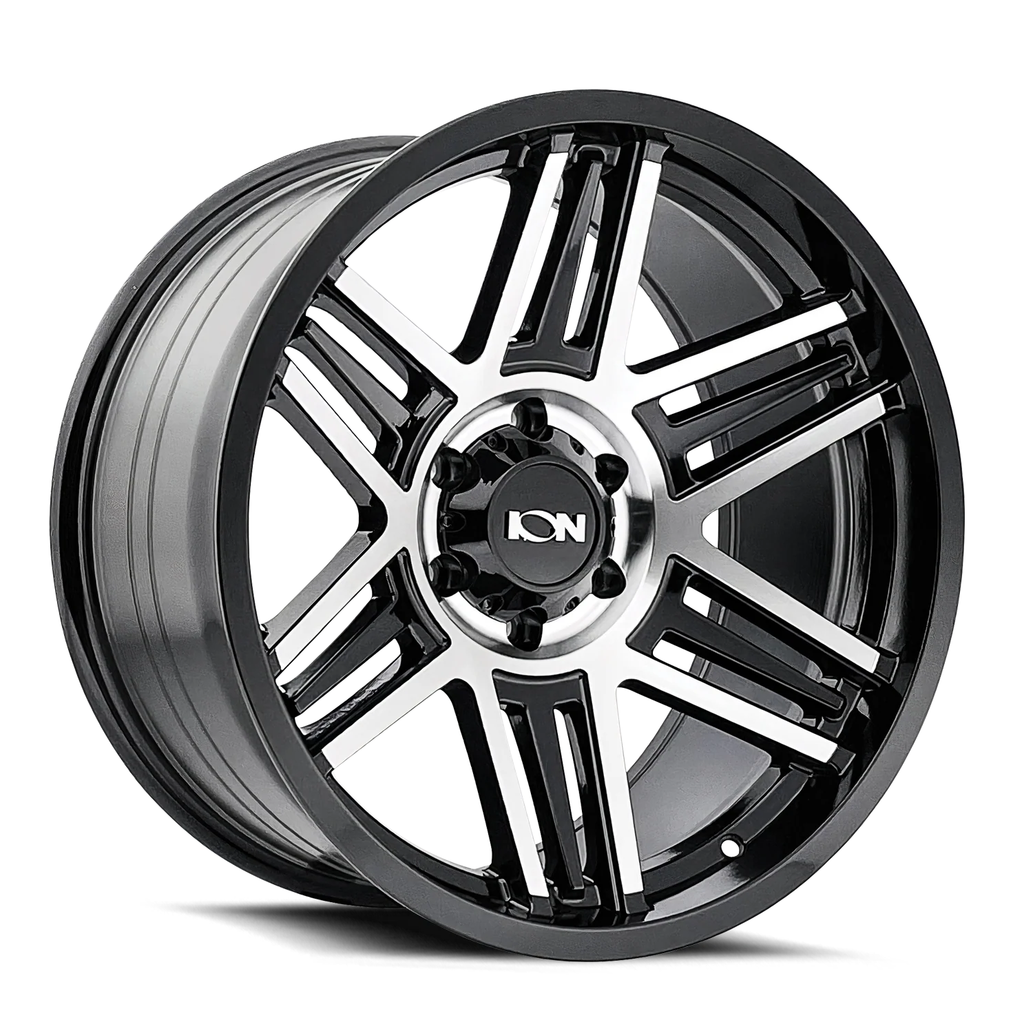 ION 147 GLOSS BLACK MACHINED 20X9 6-139.7 18MM 106MM - 147-2983BM18 - Ion Alloy
