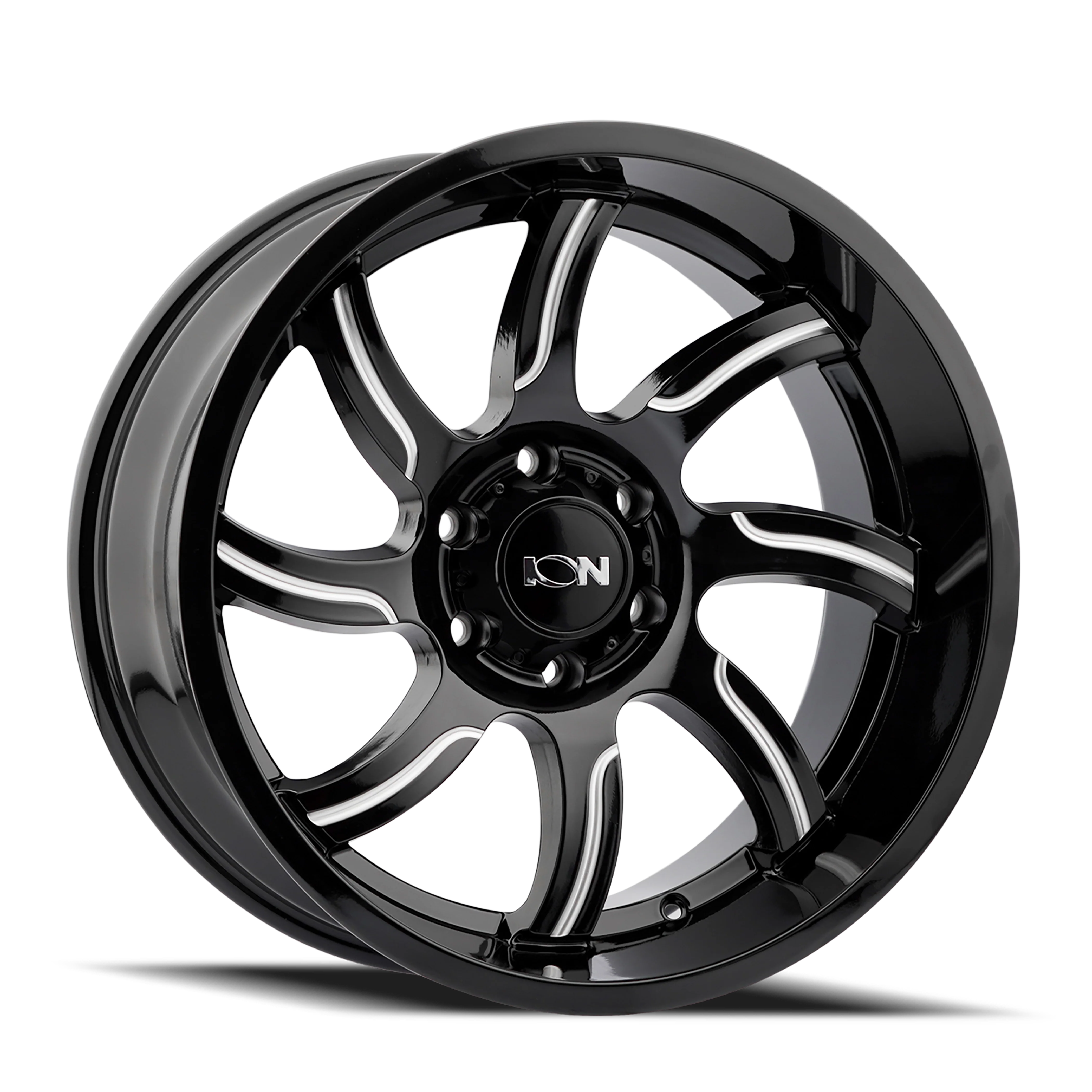 ION 151 GLOSS BLACK MILLED 20X10 8-165.1 -19MM 125.2MM - 151-2181M19 - Ion Alloy
