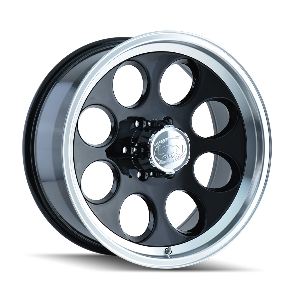 ION 171 GLOSS BLACK MACHINED 16X8 6-139.7 -5MM 106MM - 171-6883B - Ion Alloy