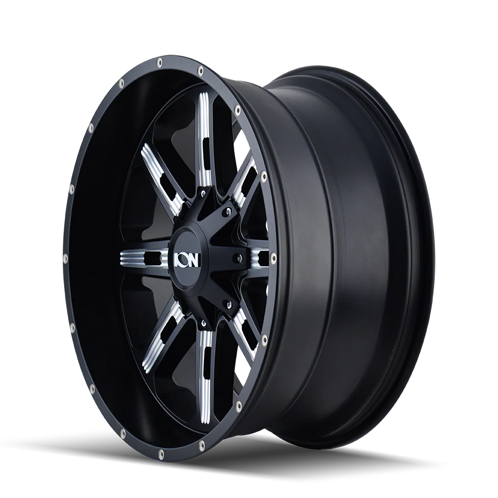 ION 184 SATIN BLACK MILLED 20X9 8-180 18MM 124.1MM - 184-2978M18 - Ion Alloy - Image 2