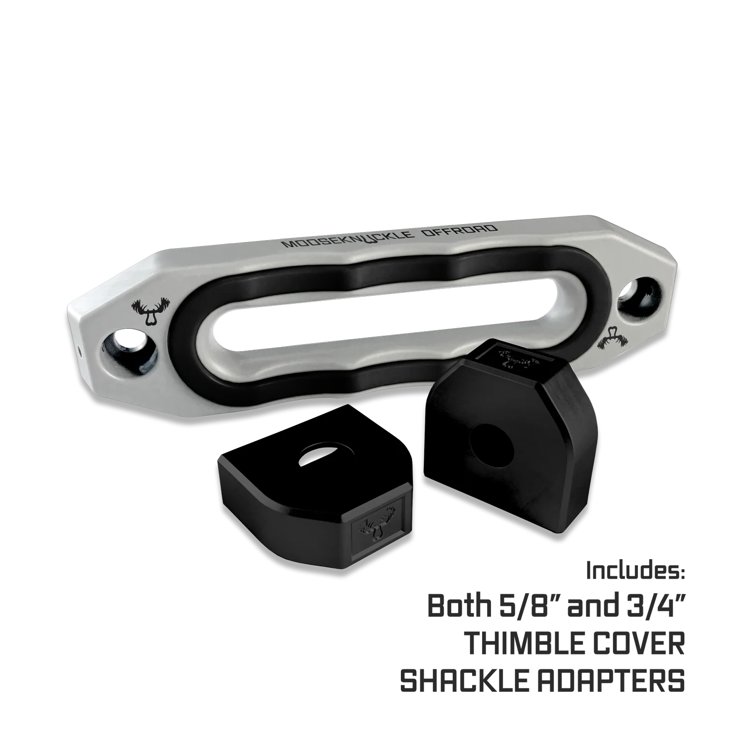Jawse Winch Fairlead Atomic Silver / Black Hole Moose Knuckle Offroad - FN000039-002 - Moose Knuckle Offroad