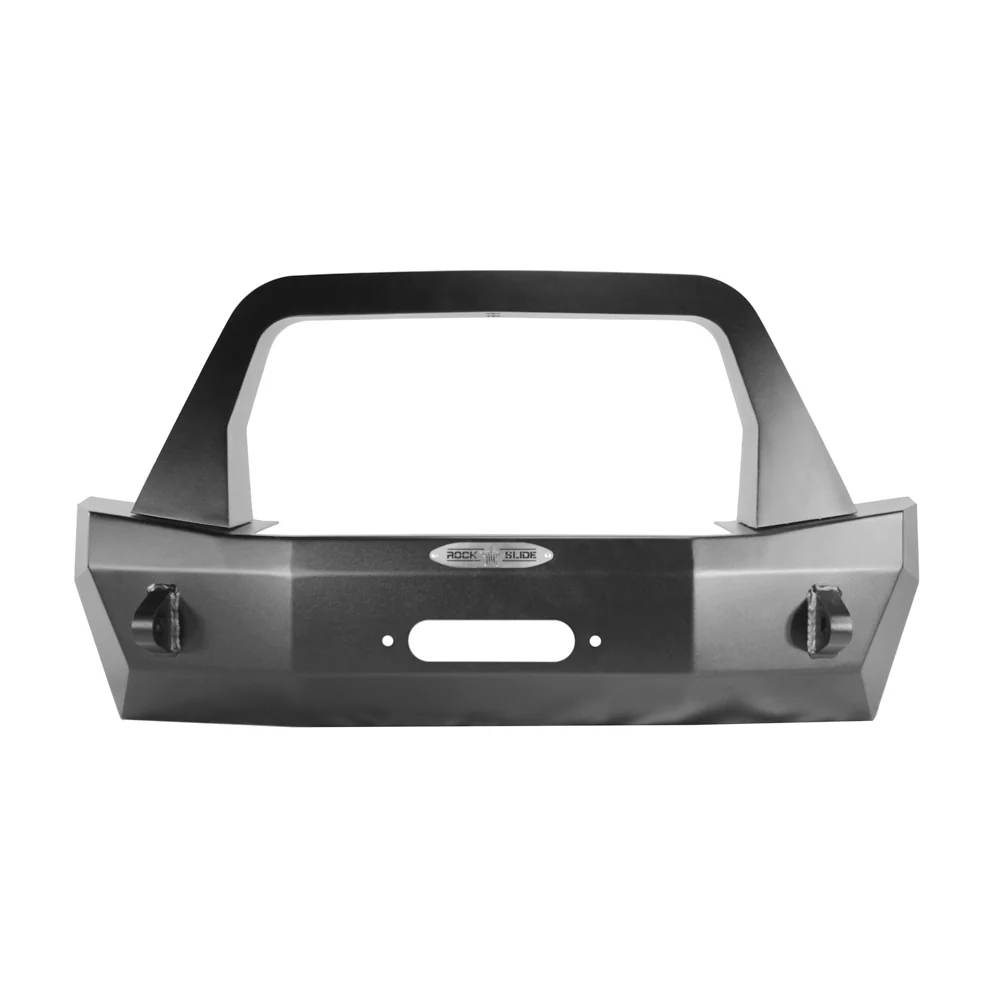 Jeep JK Shorty Front Bumper For 07-18 Wrangler JK Complete With Winch Plate Rigid Series Rock Slide Engineering - FB-S-100-JK - Image 5