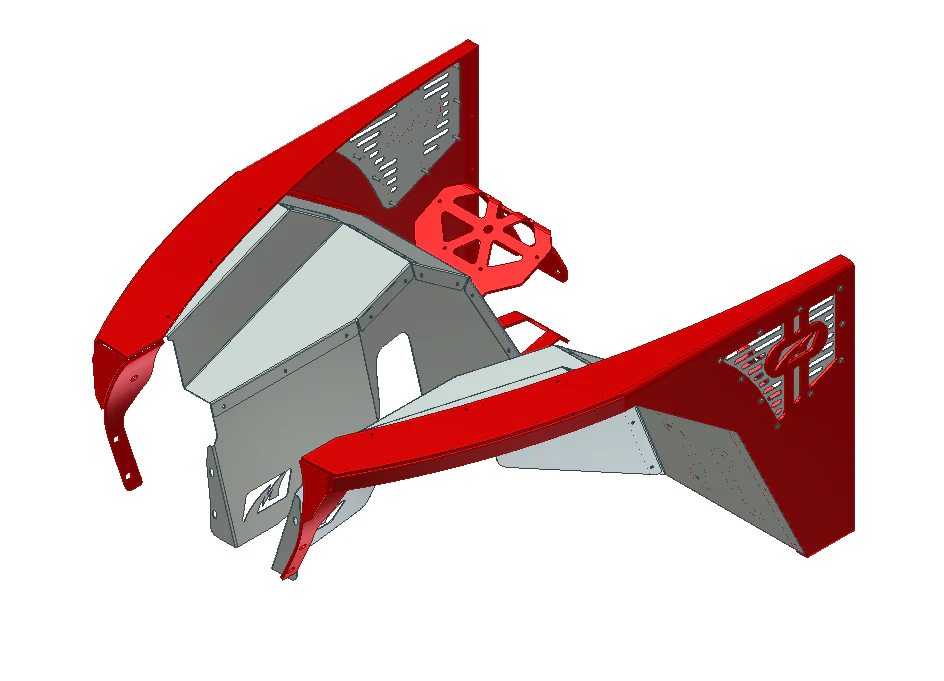 Jeep TJ Fenders 0 Inch Flare W/Inner Fender Stock Cut Outs High Line 97-06 Wrangler TJ/LJ Pair Motobilt - MB1083-0-IF