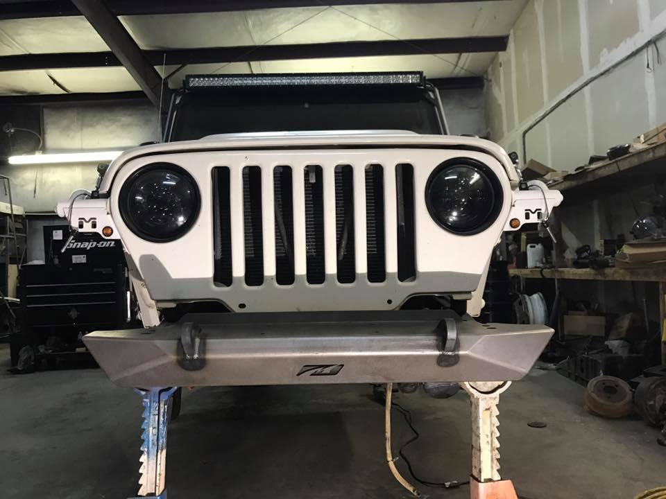 Jeep YJ / TJ / LJ Mid-Width Front Bumper Bare Steel Motobilt - MB1021 - Image 13