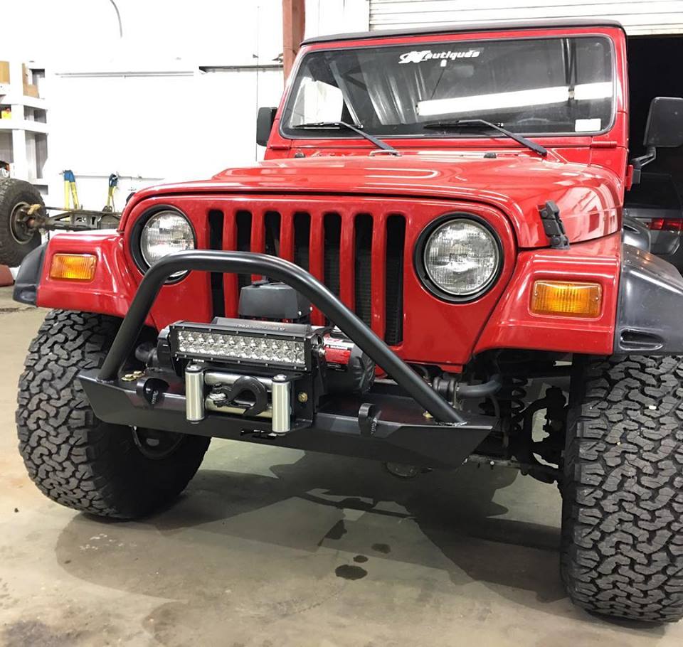 Jeep YJ / TJ / LJ Mid-Width Front Bumper W/Stinger Bare Steel Motobilt - MB1021-S - Image 8