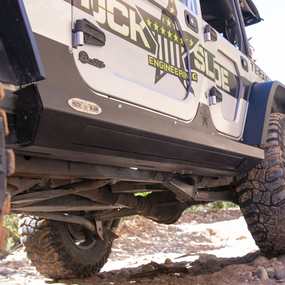 JK 4 Door Step Slider Skid Plate Rock Slide Engineering - AX-SP-300-JK4