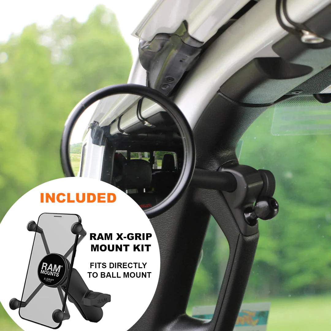 JL/JLU A-Pillar Side Jeep Mirrors with Base Mount Driver AND Passenger - Image 42