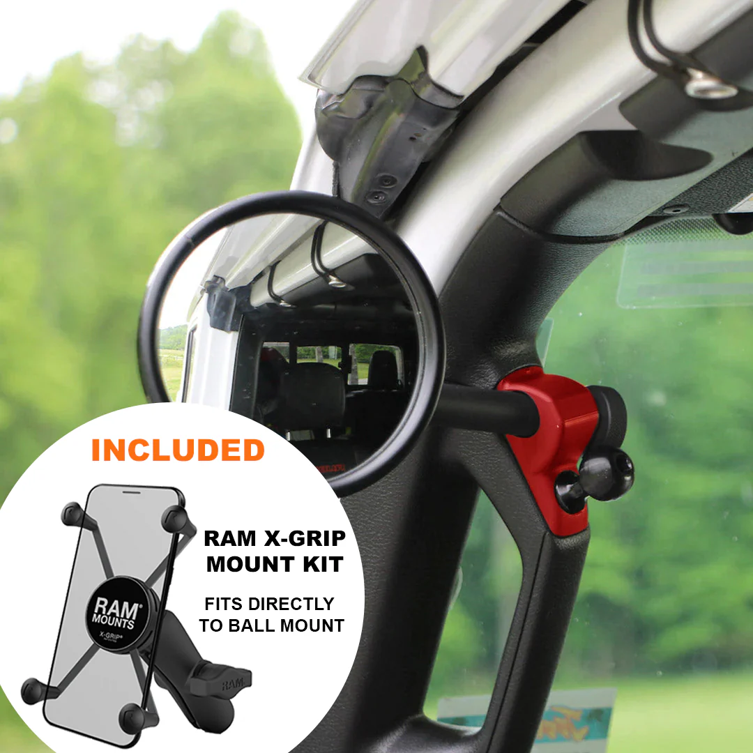 JL/JLU A-Pillar Side Jeep Mirrors with Base Mount Driver AND Passenger - Image 45
