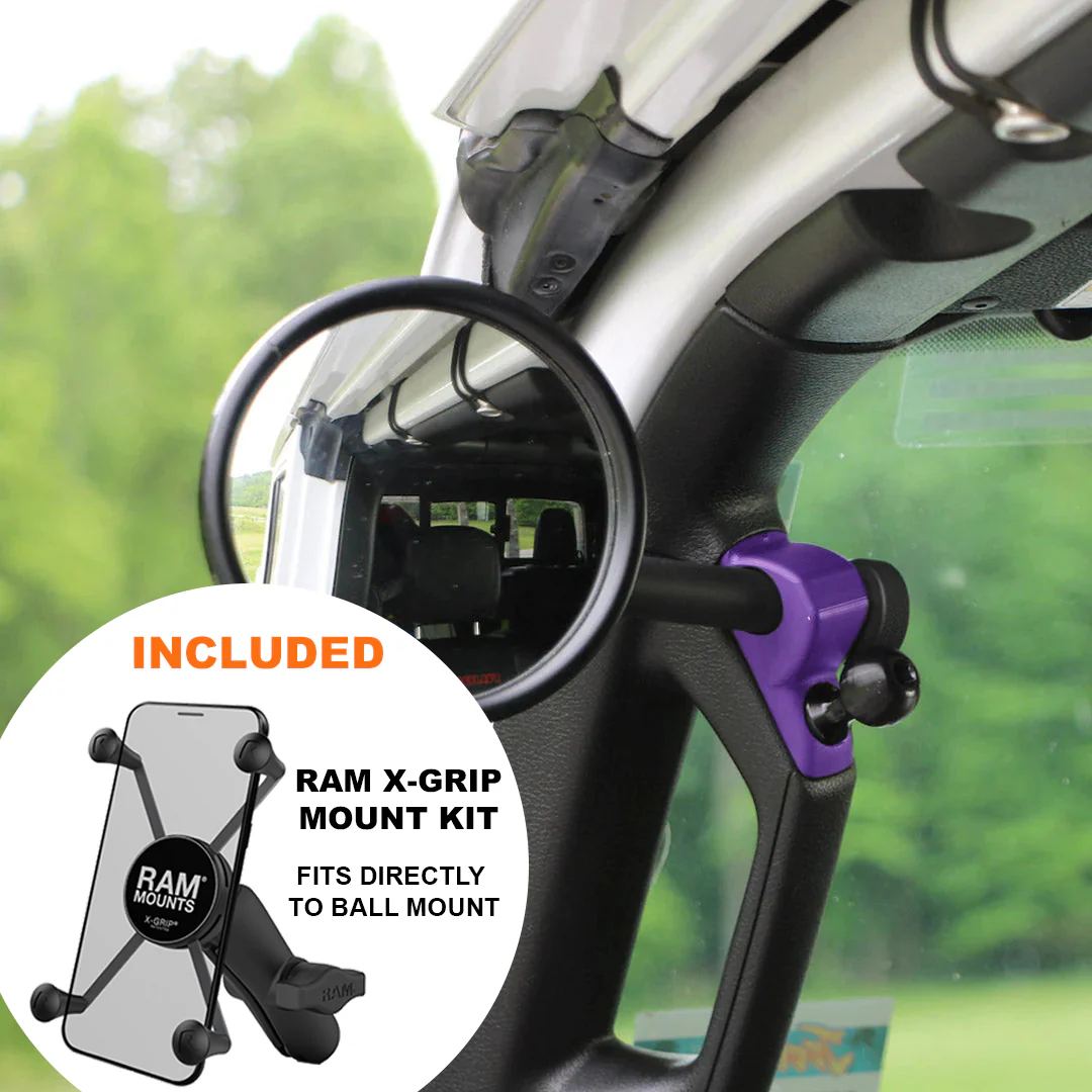 JL/JLU A-Pillar Side Jeep Mirrors with Base Mount Driver AND Passenger - Image 46