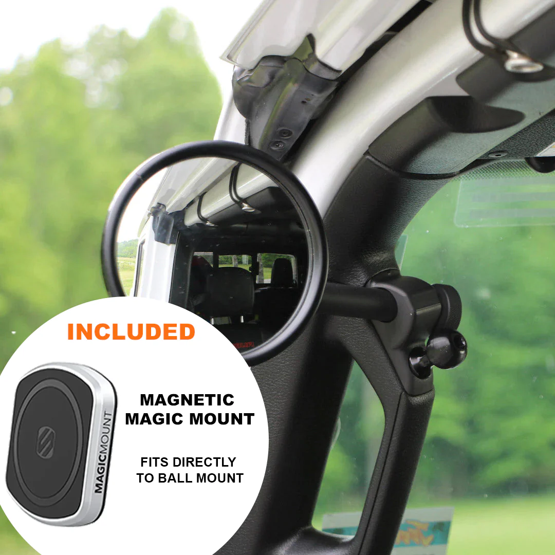 JL/JLU A-Pillar Side Jeep Mirrors with Base Mount Driver AND Passenger - Image 64