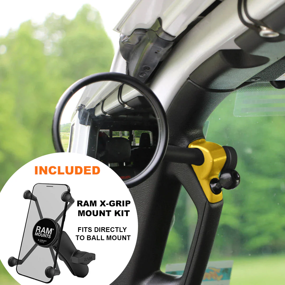 JL/JLU A-Pillar Side Jeep Mirrors with Base Mount Driver AND Passenger - Image 75
