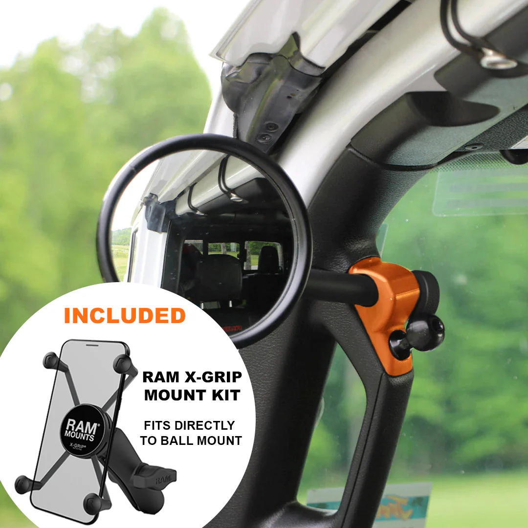 JL/JLU A-Pillar Side Jeep Mirrors with Base Mount Driver AND Passenger - Image 76