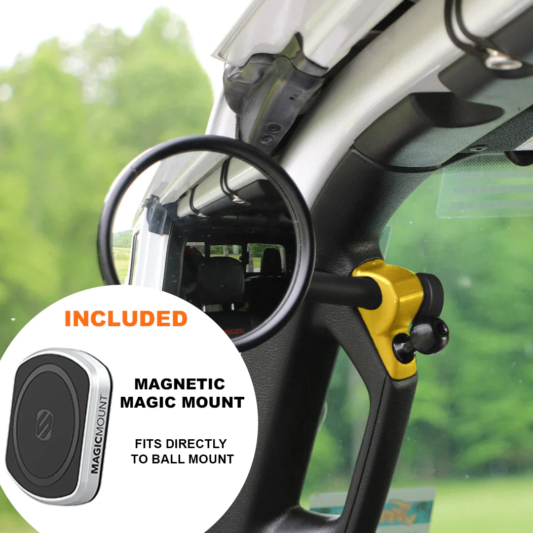 JL/JLU A-Pillar Side Jeep Mirrors with Base Mount Driver AND Passenger - Image 77