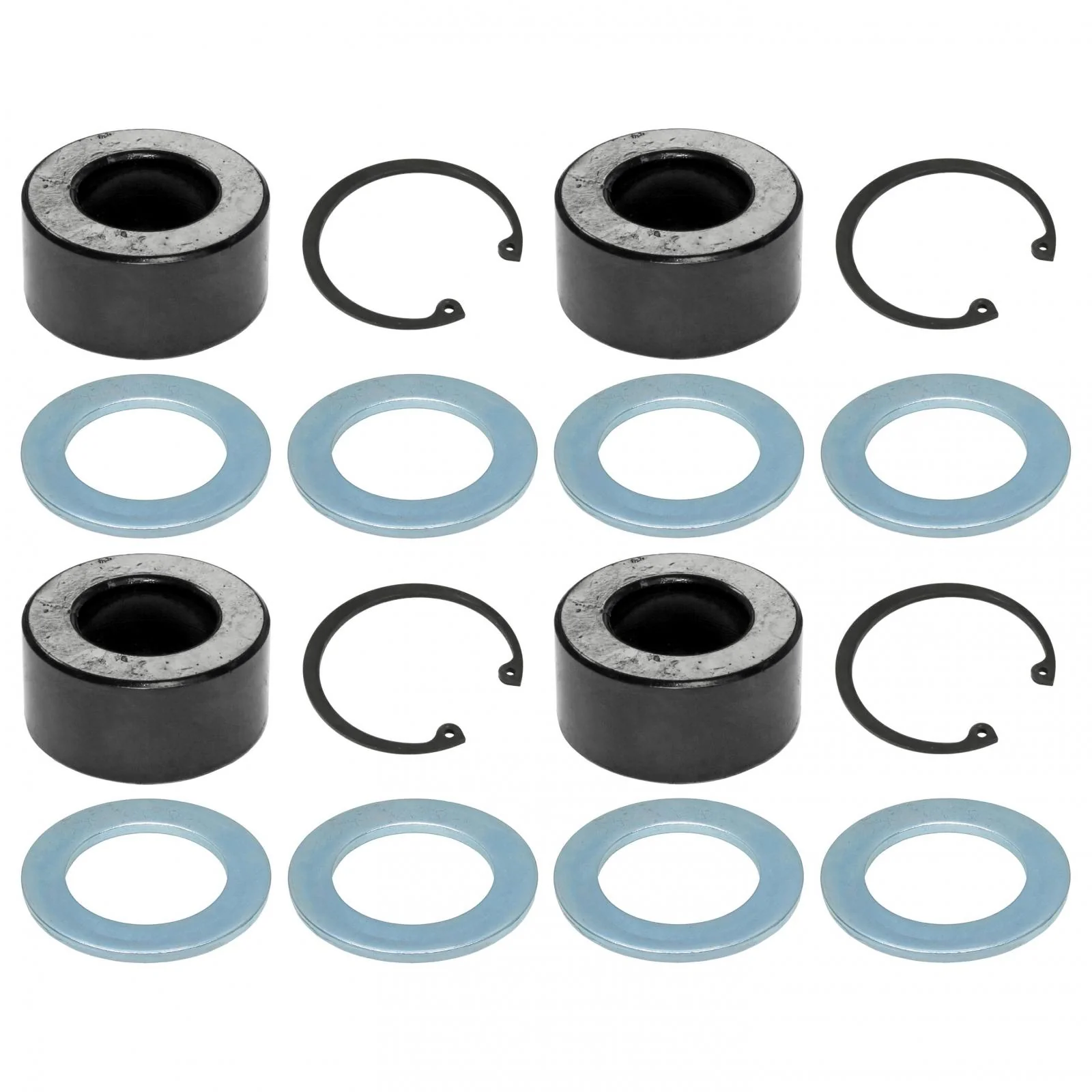 Johnny Joint Rebuild Kit Narrow 2.5 Inch 4-pack Incl. 4 Bushings 8 Side Washers 4 Snap Rings RockJock 4x4 - CE-9110NRK-BDL-4P