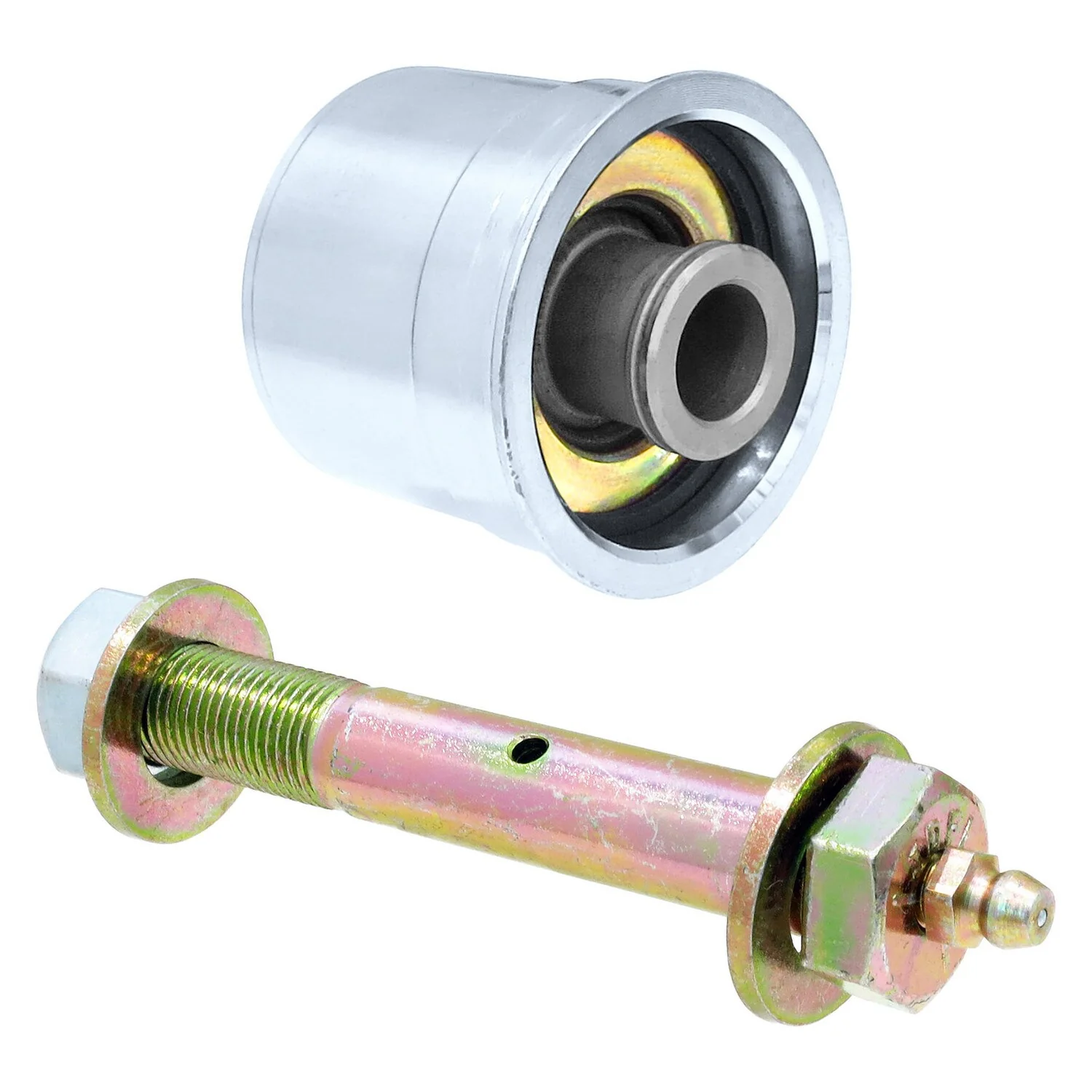 Johnny Joint Rod End 2 Inch Machined Press-In 2 Inch X .500 Inch Ball Internally Greased Incl. Greasable Bolt Fits JL/JT Front End Housing (All Factory Axle Housings) RockJock 4X4 - RJ-301000-101