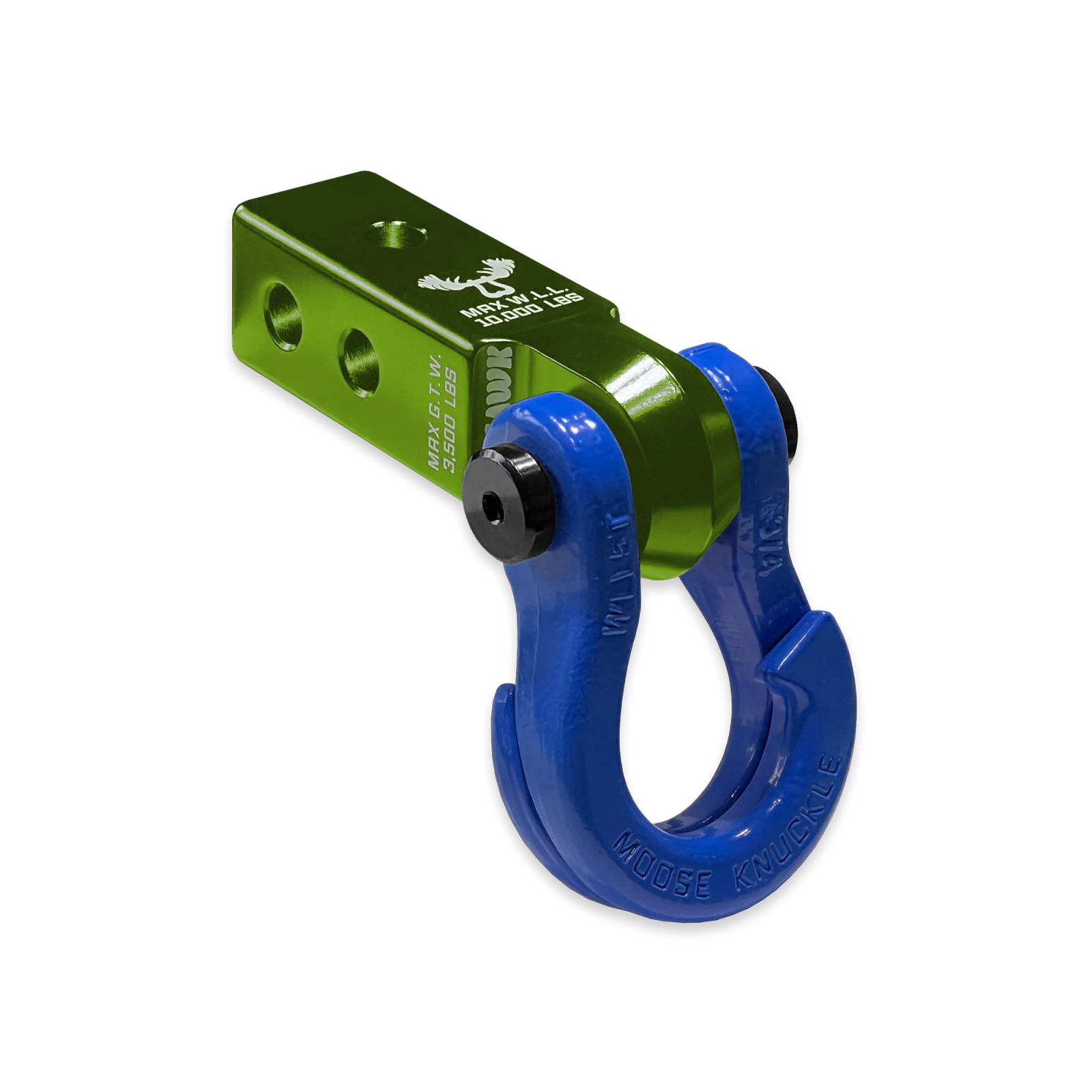 Jowl 3/4 Split Shackle and Mohawk 2.0 Receiver Combo Bean Green / Blue Balls Moose Knuckle Offroad - FN000032-002 - Moose Knuckle Offroad