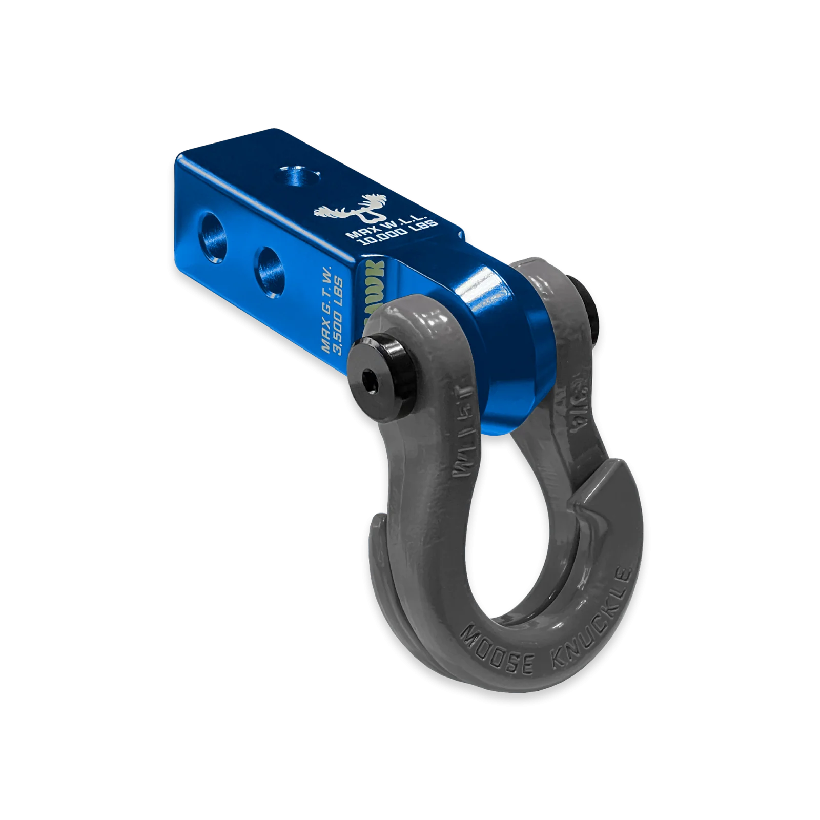 Jowl 3/4 Split Shackle and Mohawk 2.0 Receiver Combo Blue Pill / Gun Gray Moose Knuckle Offroad - FN000031-010 - Moose Knuckle Offroad