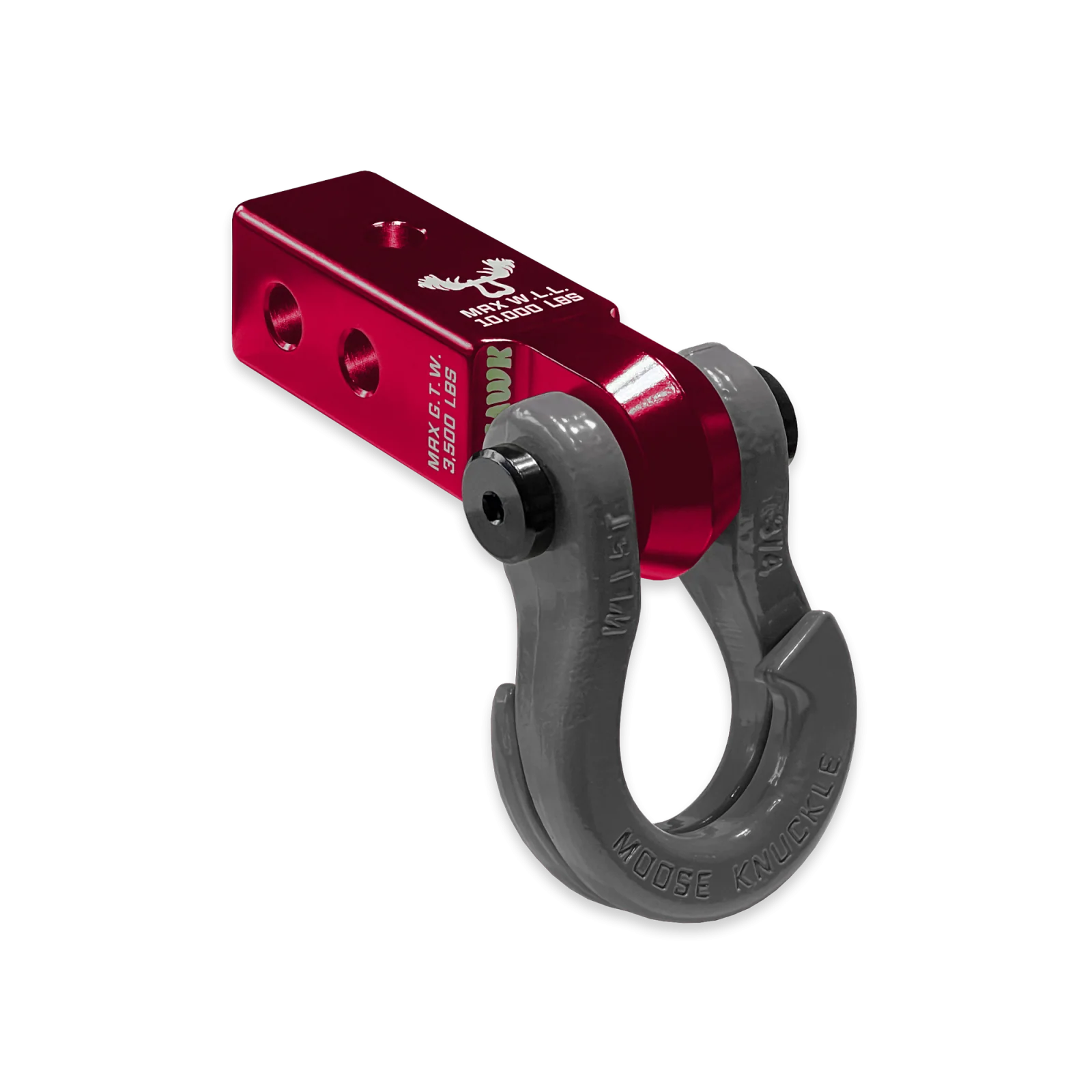 Jowl 3/4 Split Shackle and Mohawk 2.0 Receiver Combo Red Rum / Gun Gray Moose Knuckle Offroad - FN000030-010 - Moose Knuckle Offroad