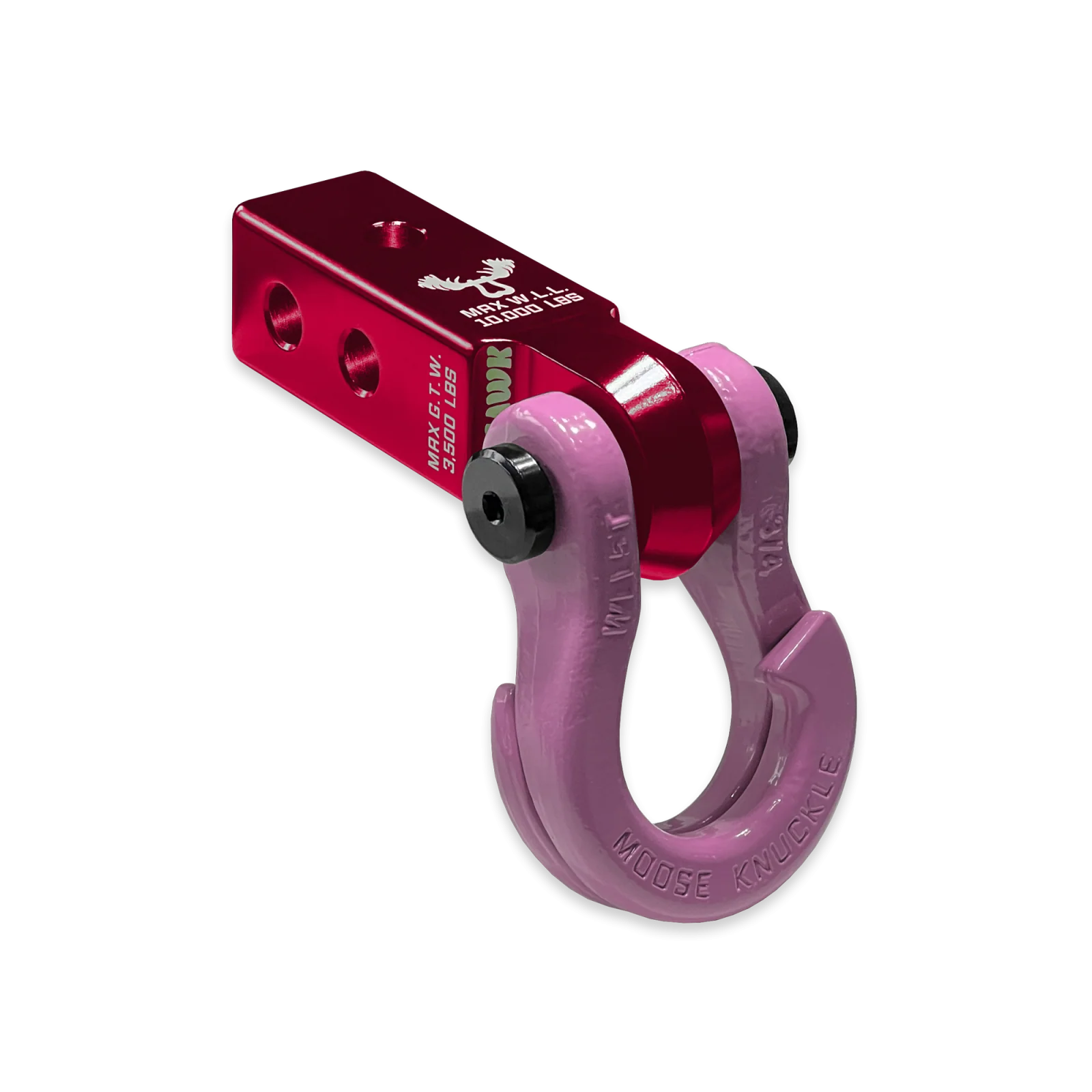 Jowl 3/4 Split Shackle and Mohawk 2.0 Receiver Combo Red Rum / Pretty Pink Moose Knuckle Offroad - FN000030-007 - Moose Knuckle Offroad