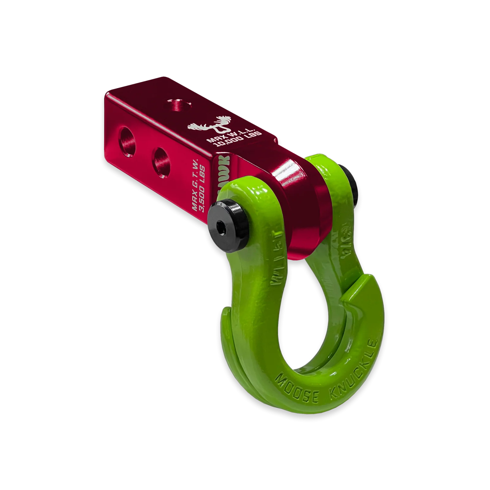 Jowl 3/4 Split Shackle and Mohawk 2.0 Receiver Combo Red Rum / Sublime Green Moose Knuckle Offroad - FN000030-003 - Moose Knuckle Offroad