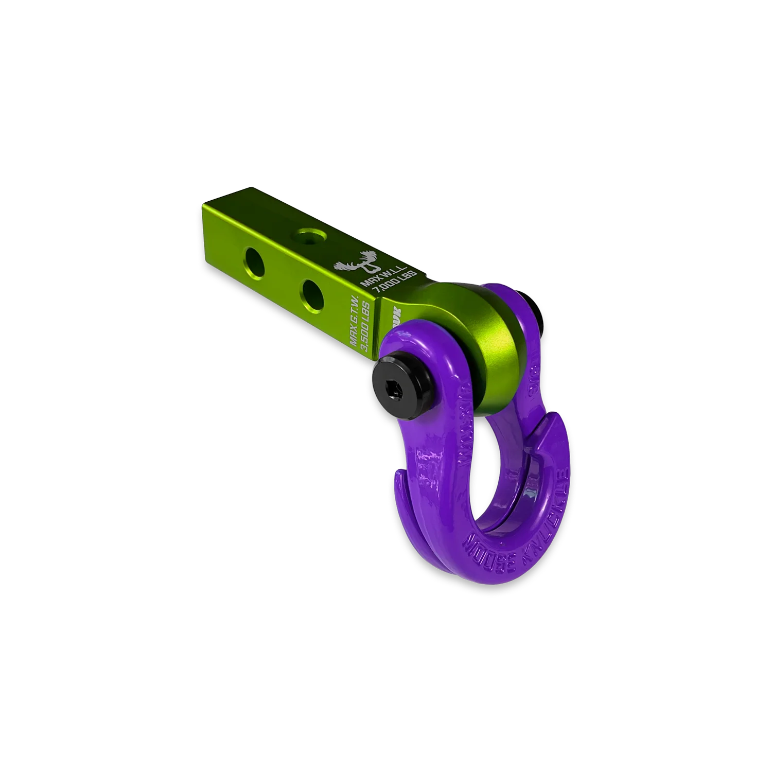 Jowl 5/8 Split Shackle and Mohawk 1.25 Receiver Combo Bean Green / Blue Balls Moose Knuckle Offroad - FN000046-002 - Moose Knuckle Offroad
