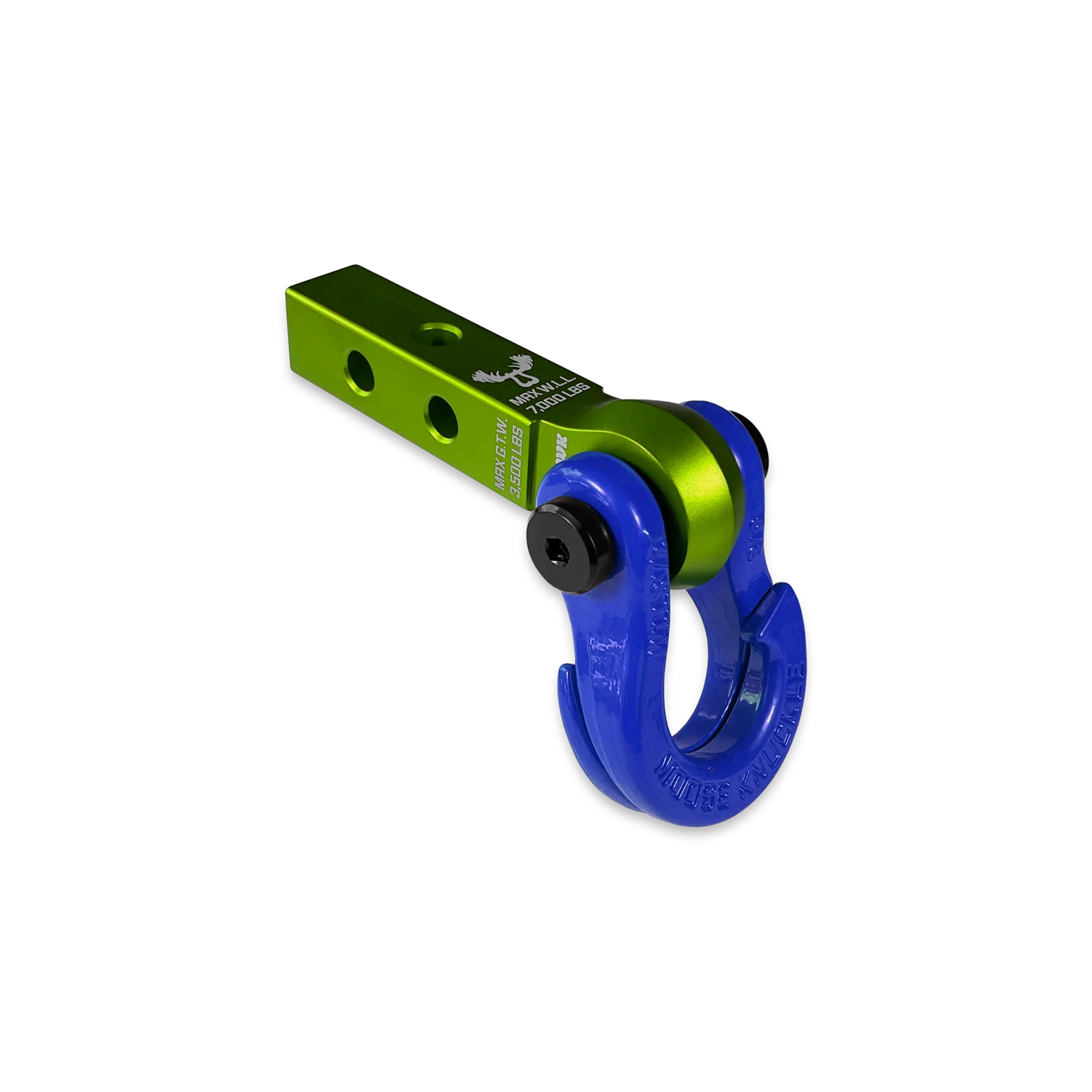Jowl 5/8 Split Shackle and Mohawk 1.25 Receiver Combo Bean Green / Flame Red Moose Knuckle Offroad - FN000046-006 - Moose Knuckle Offroad
