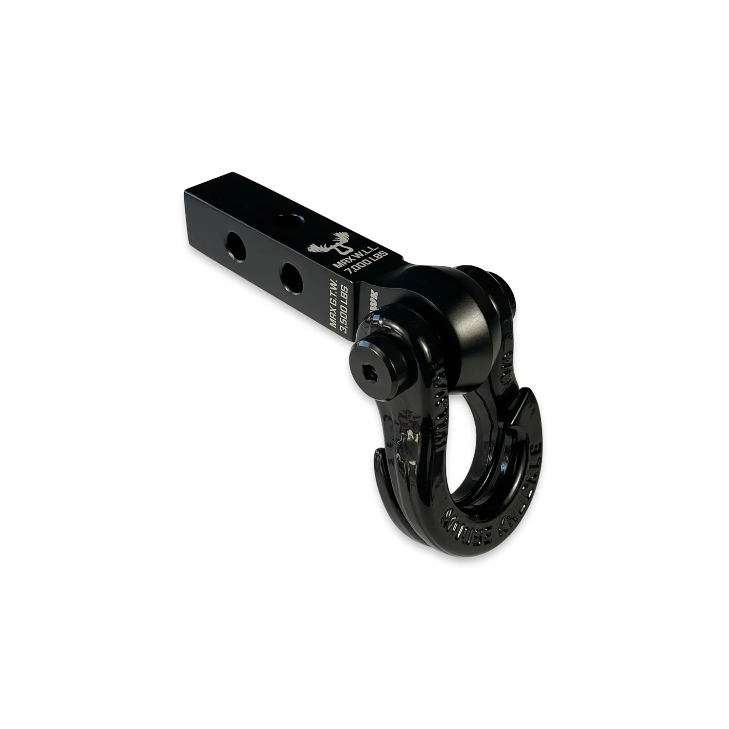Jowl 5/8 Split Shackle and Mohawk 1.25 Receiver Combo Black Lung / Black Hole Moose Knuckle Offroad - FN000042-009 - Moose Knuckle Offroad