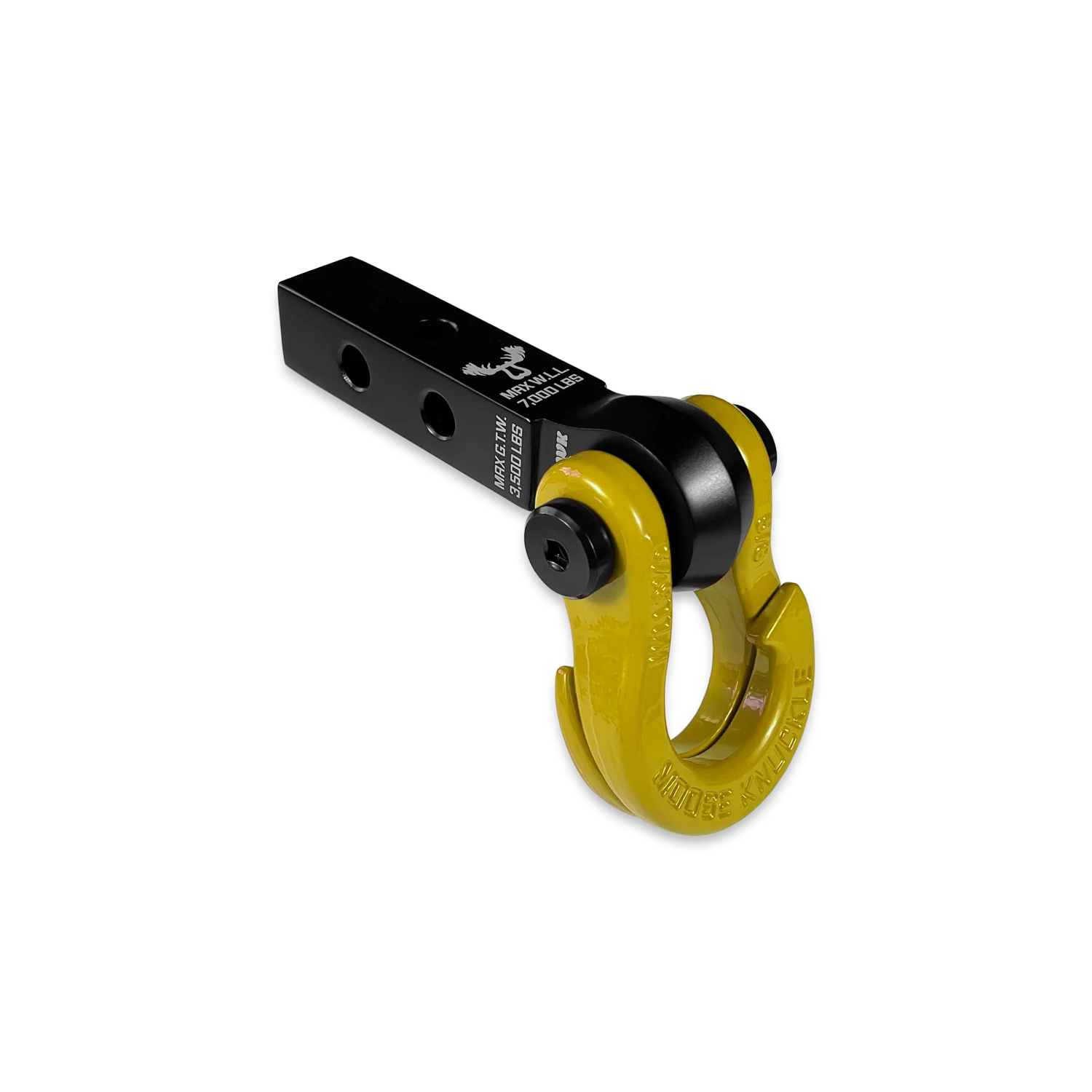 Jowl 5/8 Split Shackle and Mohawk 1.25 Receiver Combo Black Lung / Detonator Yellow Moose Knuckle Offroad - FN000042-004 - Moose Knuckle Offroad
