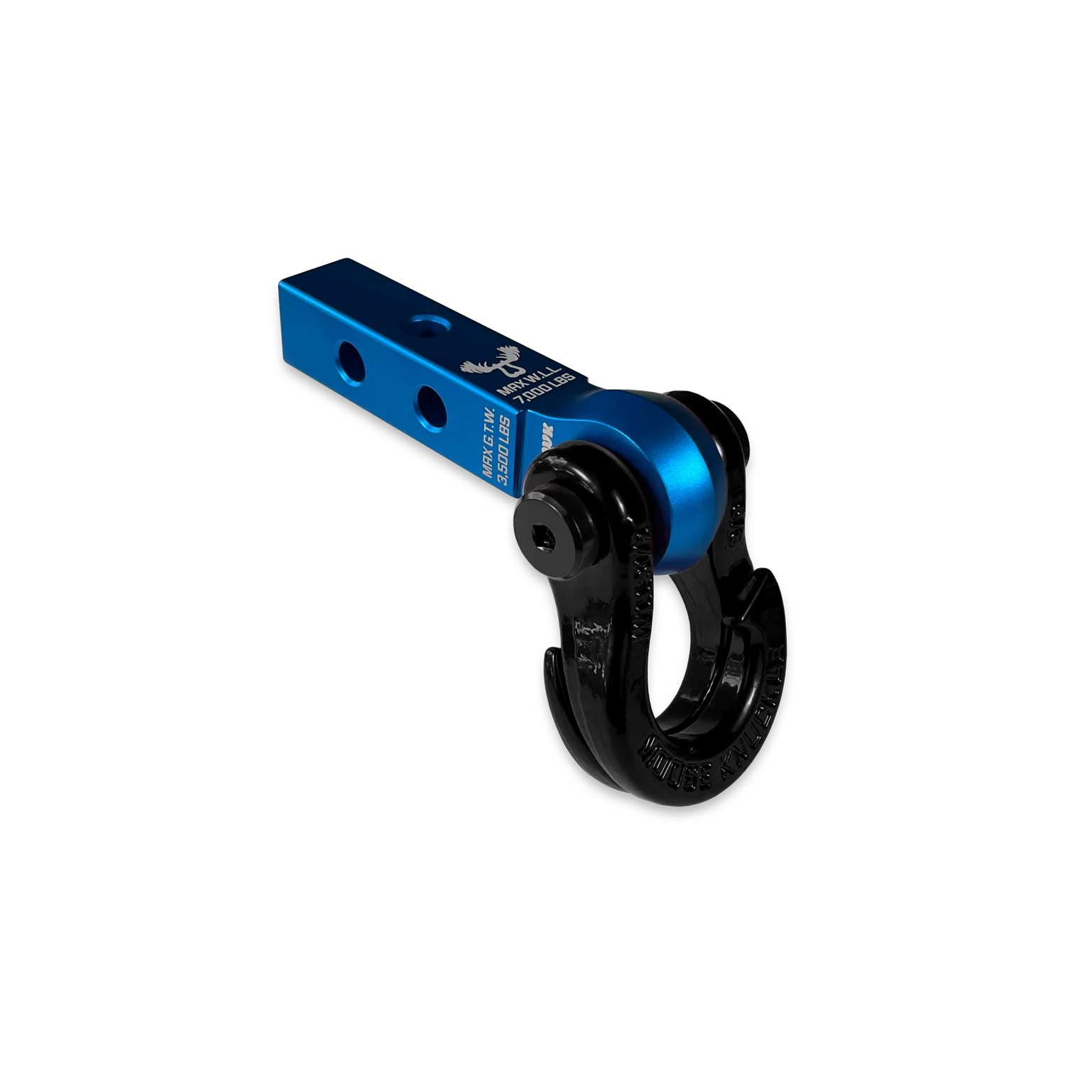 Jowl 5/8 Split Shackle and Mohawk 1.25 Receiver Combo Blue Pill / Black Hole Moose Knuckle Offroad - FN000045-009 - Moose Knuckle Offroad